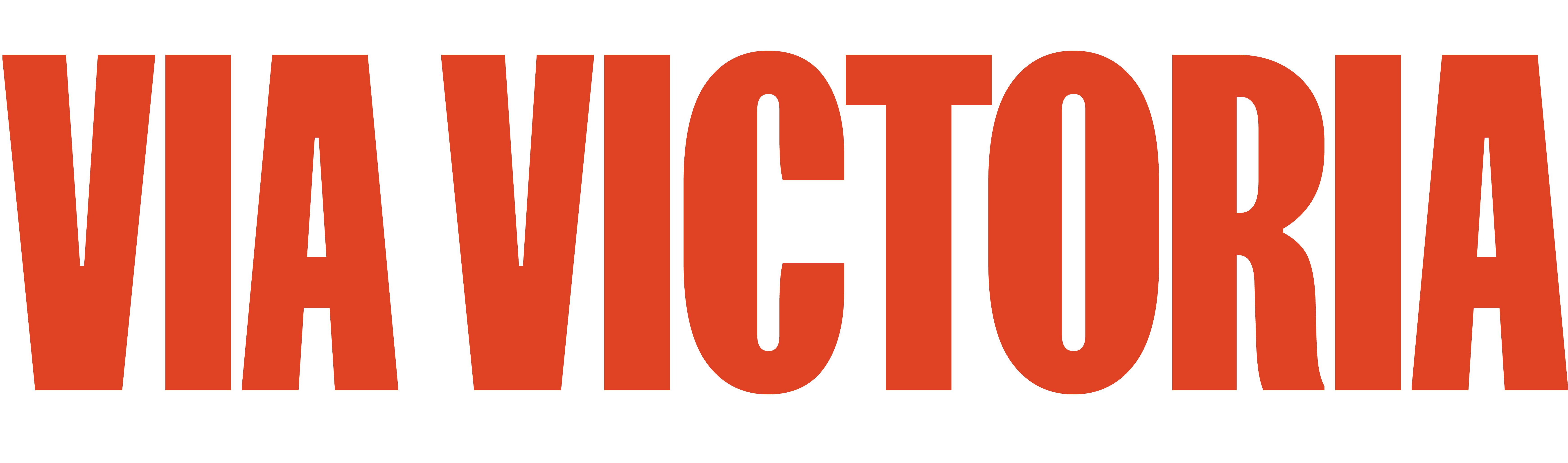 Via Victoria Logo in red color